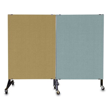 United Visual Products Enclosed Corkboard, 1 Door, 72"x48", 4" Fra UV3426-WHITE-CORK